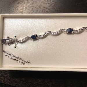 Diamond and sapphire bracelet